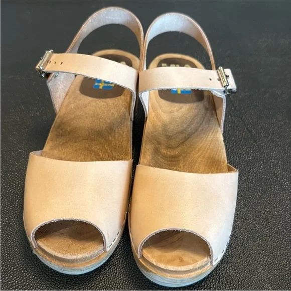 ❤️🔥Mia - Anja Swedish Clogs in Natural Leather - Size EU40 / US 9.5 - Picture 1 of 11